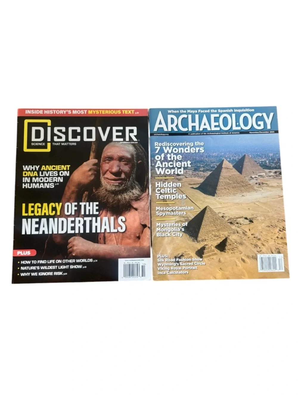 Discover & Archaeology Magazine Bundle Science & History 2025